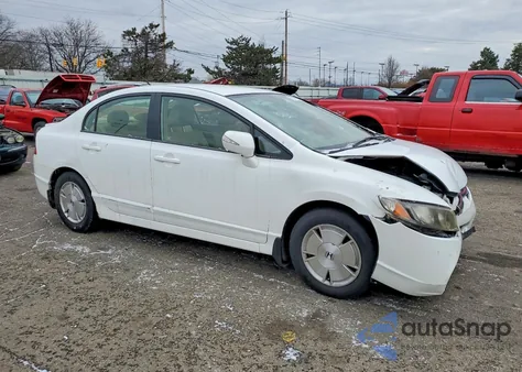 2008 Honda Civic Hybrid z USA, uszkodzony, nr VIN JHMFA36288S027835